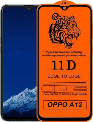 kentop Edge To Edge Tempered Glass for OPPO A12(Pack of 1)
