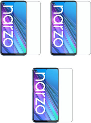 ISAAK Tempered Glass Guard for Realme Narzo 30 5G(Pack of 3)