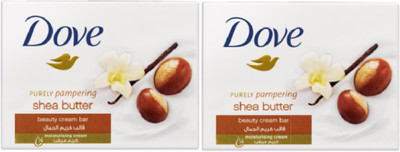 DOVE IMPORTED PURELY PAMPERING SHEA BUTTER BEAUTY CREAM BAR SOAP 100 GM PACK OF 2(2 x 100 g)