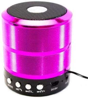 BAGATELLE Heavy Bass Power Boost High Sound Blast With Ultra Sound Soundbar WS-887 Bluetooth Speaker Mini Bluetooth Sound Box Wireless Portable 5 W Bluetooth Speaker(Pink, Stereo Channel)
