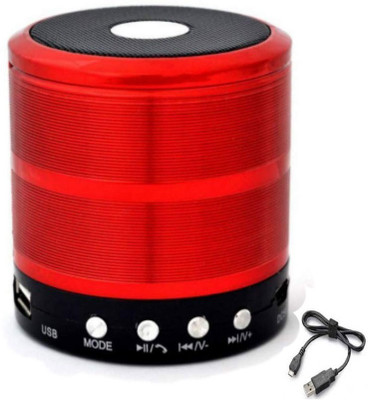 BAGATELLE WS-887 Bluetooth Speaker Mini Bluetooth Sound Box Wireless Portable Bluetooth 5 W Bluetooth Speaker(Red, Black, Stereo Channel)