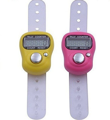 HBD SALES 2 Piece Digital Tally Counter, Mala Mantra Jap Digital Tally Counter(Yellow, Pink Pack of 2)