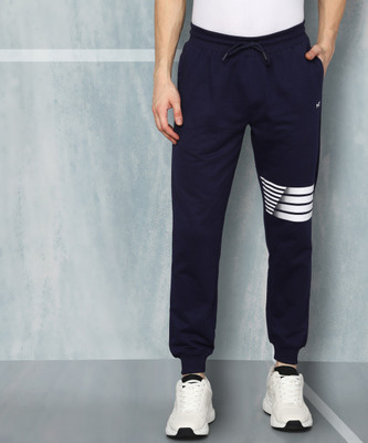 M7 By Metronaut Striped Men Dark Blue Track Pants