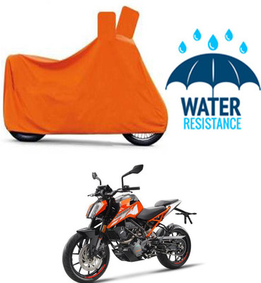 RONISH Waterproof Two Wheeler Cover for KTM(125 Duke, Orange)