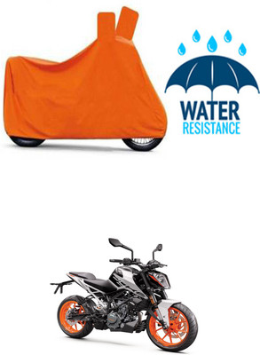 RONISH Waterproof Two Wheeler Cover for KTM(200 Duke, Orange)