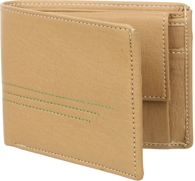 DENNY BLACQ Men Casual Beige Artificial Leather Wallet(3 Card Slots)