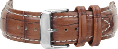 Roycee 9250824 24 mm Synthetic Leather Watch Strap(Tan)