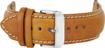 Roycee 9270820 20 mm Synthetic Leather Watch Strap(Tan)