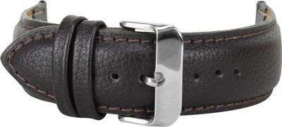 Roycee 9330224 24 mm Synthetic Leather Watch Strap(Brown)