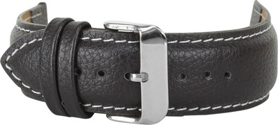 Roycee 9330524 24 mm Synthetic Leather Watch Strap(Brown)