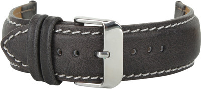 Roycee 9270524 24 mm Synthetic Leather Watch Strap(Brown)