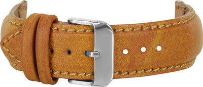 Roycee 9270324 24 mm Synthetic Leather Watch Strap(Tan)