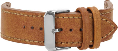 Roycee 9670324 24 mm Synthetic Leather Watch Strap(Tan)