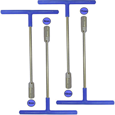 Inditrust T Spanner Pack of 4pcs (8mm, 9mm, 10mm and 11mm) Socket Single Side T type Wrench Set Single Sided T Type Wrench(Pack of 4)