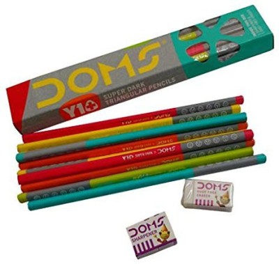 DOMS Y 1 + Super Dark Triangle Pencils (Pack of 100 Pencils)