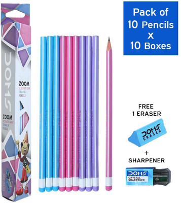 DOMS Zoom Ultimate Dark Triangle Pencil(Pack of 100)