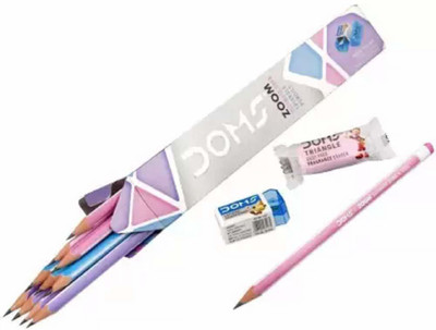 DOMS Zoom Ultimate Dark Triangle Pencils - Pack of 5 (10 Pencils in Each Pack) Pencil (Set of 5, Multicolor)
