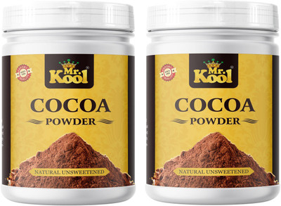 Mr.Kool Premium Cocoa Powder Combo Family Pack 800g Jar for Chocolate Cake (400g Each) Cocoa Powder(2 x 400 g)