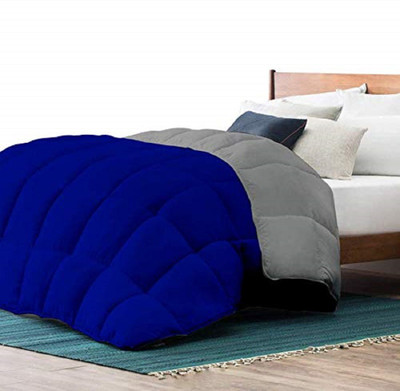 TUNDWAL'S Geometric Double Comforter for  Mild Winter(Microfiber, Blue)