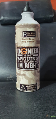 AP creation 750 ml Aluminium Sipper(Pack of 1, White, Brown)