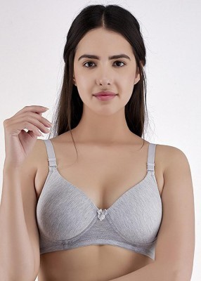 Zivira ZIVIRA PADDED BRA Women T-Shirt Lightly Padded Bra(Grey)