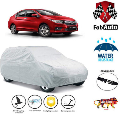 FabAuto Car Cover For Honda City (Without Mirror Pockets)(Silver)