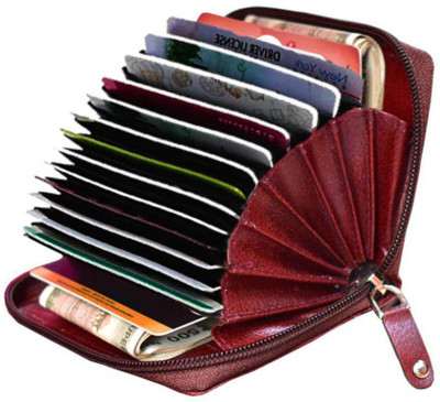 Style 98 15 Card Holder(Set of 1, Brown)