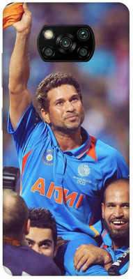 UMPRINT Back Cover for Poco X3 Pro/MZB08T6IN Sachin Tendulkar Indian Cricketer Printed Back Cover(Multicolor, Hard Case, Pack of: 1)