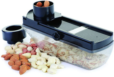 justone choice Fruit and Vegetable Compact Dry Plastic Cutter Slicer with Holder and Container Vegetable & Fruit Grater & Slicer(1)