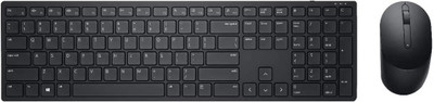 DELL KM5221W/Slim, Multi-Device Combo with Mouse Wireless, Bluetooth Standard Laptop Keyboard Compatible with Desktop, Laptop, Mac with 12 Programmable Keys & 3 Button Optical Mouse, Spill-Resistant Keys(Black)