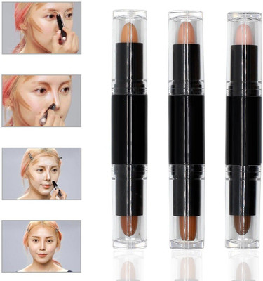 MYEONG Professional Full Coverage Natural 3D 2 IN 1 Highlighter and Contour Stick Long Lasting , Waterproof Concealer(MULTI SHADES, 18.6 g)