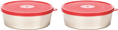 Signoraware Steel Utility Container  - 3000 ml(Pack of 2, Red)
