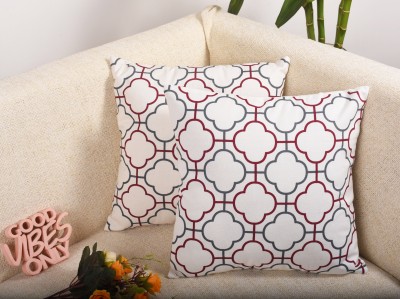 DecoGhar Cotton Cushions Cover(Pack of 3, 40 cm*40 cm, Maroon)