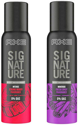 AXE Signature Intense + Maverick Body Deodorant 2X122ml Deodorant Spray  -  For Men(244 ml, Pack of 2)