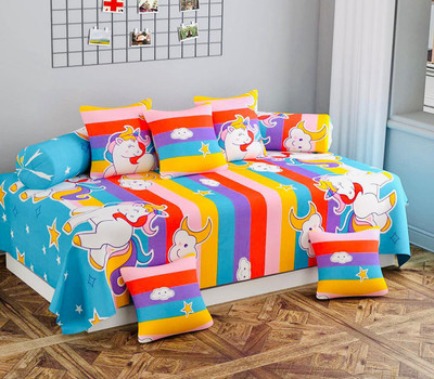 Udeek Polycotton Cartoon Diwan Set(Multicolor)