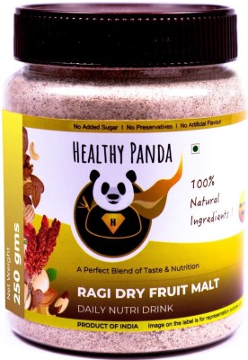 HEALTHY PANDA Organic Sprouted Ragi Dry fruit Malt/Ragi Healthy drink(1000Gms/1kg)500Gmsx 2 Nutrition Drink(2x250 g, Dry fruit and Sprouted Ragi Malt Flavored)