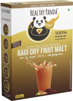 HEALTHY PANDA Organic Sprouted Ragi Dry fruit Malt/Sprouted Ragi Health Mix(500 gms) 100 X 5 Nutrition Drink(5x100 g, Unflavored Flavored)