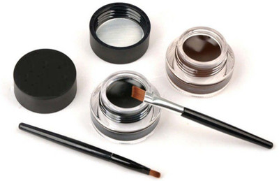 seyblush 2 in 1 Black & Brown Water Proof & Smudge Proof 24hrs Gel Eyeliner 6 g(MULTICOLOR)