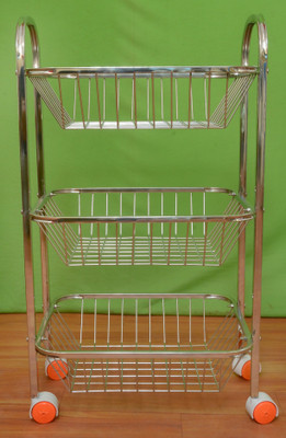 Kitchen Bazzar Steel Fruit & Vegetable Basket(Steel)