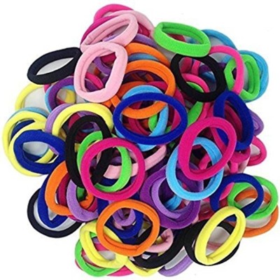 spincart 90Pcs 8Mm Multicolor Elastic Hair Ties Bands For Girls And Womens Rubber Band(Multicolor)