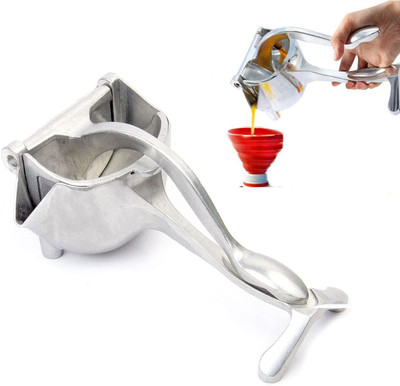VibeX Steel Manual Fruit JUICER Hand Juicer(Silver)