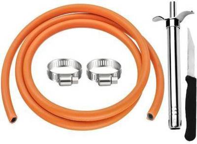 Handu Indian Bharat Hp Original 1.5 Meters Steel Wire Reinforced LPG Hose (Orange) with ISI Certified Use Gas Cylinder Regulator Lpg Hose Gas Pipe 3 Steel Wire Rubber Hose Pipe Original 1.5 Meters Steel Wire Reinforced LPG Hose (Orange) with ISI Certified Use Gas Cylinder Regulator Lpg Hose Gas Pipe 3 Steel Wire Rubber Hose Pipe Hose Pipe Good Quality Best Hose Pipe