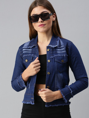 VOXATI Full Sleeve Washed Women Denim Jacket
