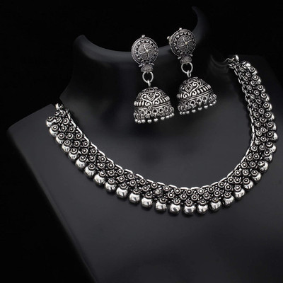 Sasitrends Metal Silver Jewellery Set(Pack of 1)