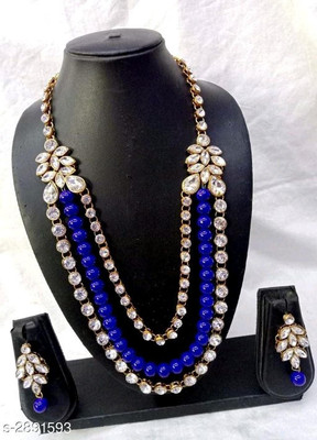 catalyst venture Alloy Gold-plated Blue Jewellery Set(Pack of 1)