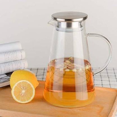 T R Creation 1.8 L Glass, Stainless Steel Water Jug