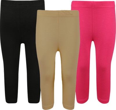 2K Kids Legging For Girls(Multicolor Pack of 3)