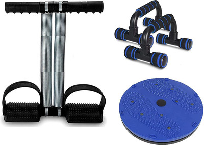MANROM Tummy Trimmer, Push UP Bar, Tummy Twister (Fitness Combo) Workout Home Gym Kit Ab Exerciser(Multicolor)