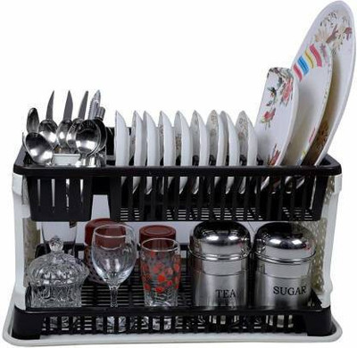 gujju Dish Drainer Kitchen Rack Plastic
