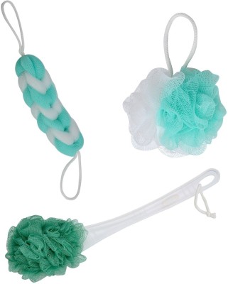 Runa Loofah(Pack of 3, Green, White)